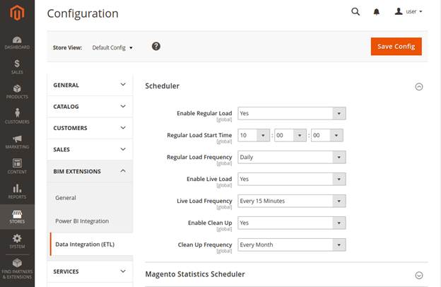Picture: Scheduler configuration in Magento Platform
