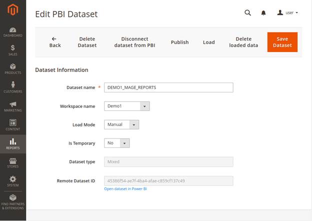 Dataset properties page