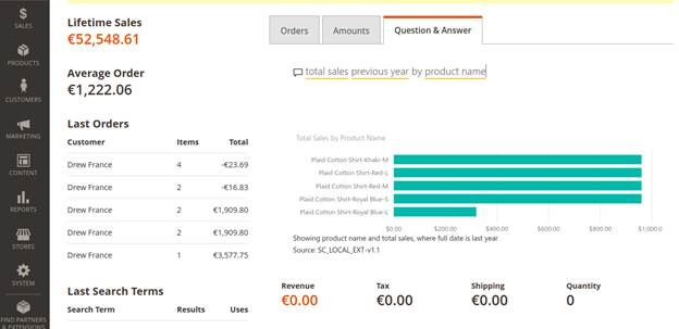Embedded Question & Answer section inside Magento Platform